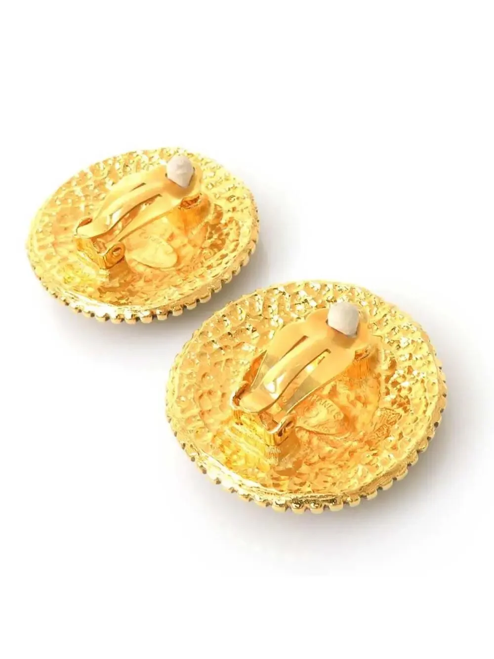 Auth Chanel Clip On Earrings Gold Metal #303021C29B